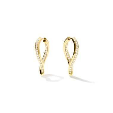 Ohrringe, Gelbgold, Tamara Comolli SIGNATURE Ohrringe Hoop Drop 