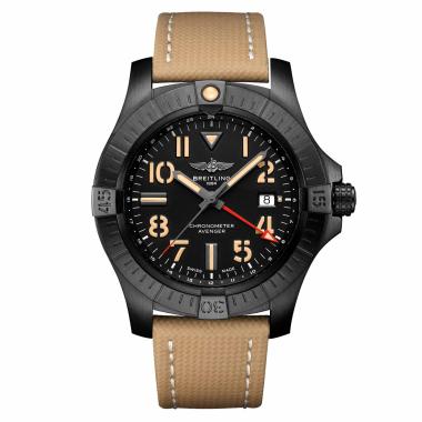 Herrenuhr, Automatik, Breitling Avenger Automatic GMT 45 Night Mission