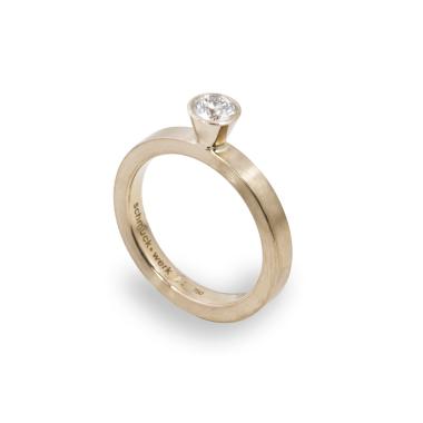 Ringe, Rotgold, Schmuckwerk Solitairering Alpenring