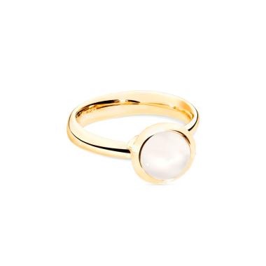 Ringe, Gelbgold, Tamara Comolli BOUTON Ring small sand Mondstein