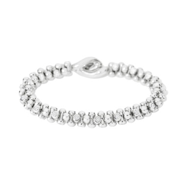 Armschmuck, Weißgold, Tamara Comolli ALWAYS DIAMONDS Armband alternating Classic 