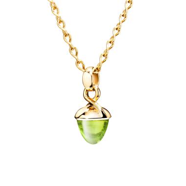 Halsschmuck, Gelbgold, Tamara Comolli MIKADO Bouquet Anhänger Peridot