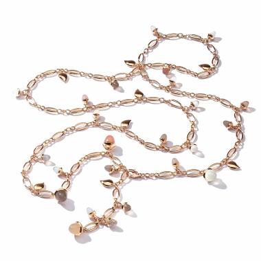 Halsschmuck, Roségold, Tamara Comolli Langes MIKADO Collier Camel