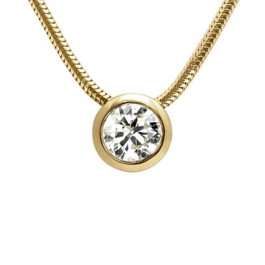 Halsschmuck, Gelbgold, Ruppenthal Collier Solitär