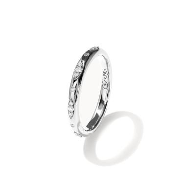 Ringe, Weißgold, Tamara Comolli GYPSY Bandring Pavé  'Classic' 