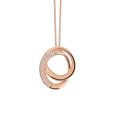 Halsschmuck, Roségold, Cammilli Firenze Galaxy Anhänger mit Halskette