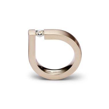 Ringe, Roségold, Niessing Spannring Bauhaus