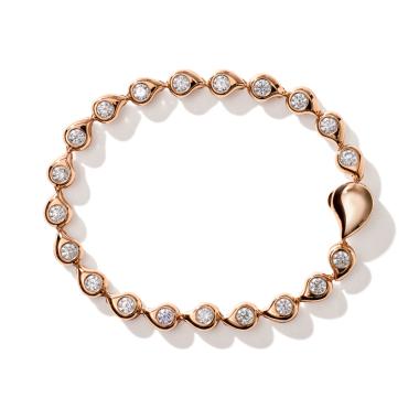 Armschmuck, Roségold, Tamara Comolli SNOWFLAKES Armband Rivière Classic / 'Blush' 
