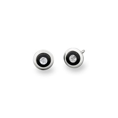 Ohrringe, Platin, Schmuckwerk Ohrstecker Glasklar