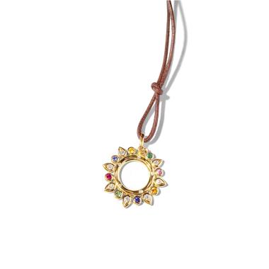 Halsschmuck, Gelbgold, Tamara Comolli GYPSY Anhänger Candy Sun