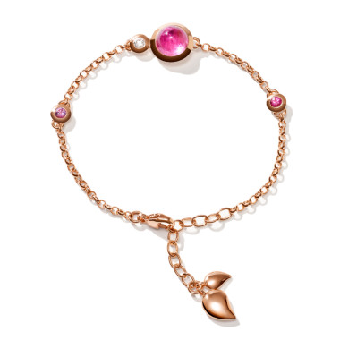         Roségold, Armschmuck, Tamara Comolli BOUTON Mini Chain Armband 'Blush' Small/Medium