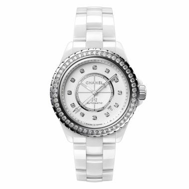 White ceramic watch chanel sales