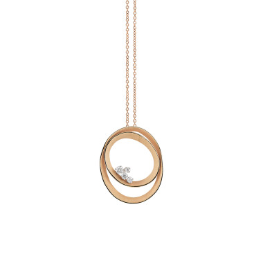         Roségold, Halsschmuck, Cammilli Dune Solar Anhänger mit Halskette