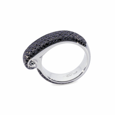 Weißgold, Ringe, Tamara Comolli PAISLEY Drop S Pavé Ring