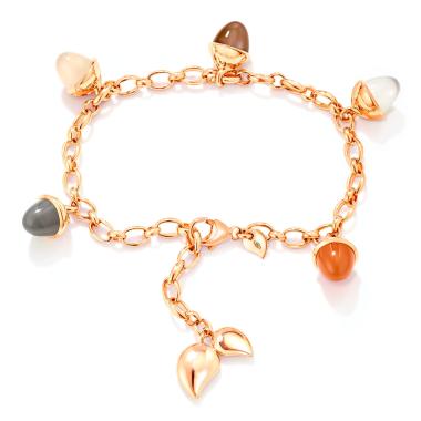 Armschmuck, Roségold, Tamara Comolli MIKADO Flamenco Charm Cashmere Armband