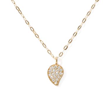 Halsschmuck, Gelbgold, Tamara Comolli SPARKLE Kette mit DiamantPavé 