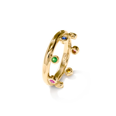         Gelbgold, Ringe, Tamara Comolli GYPSY Crown Brilliant Cut Ring 'Candy'