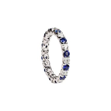 Ringe, Weißgold, Ruppenthal Memoirering Saphire