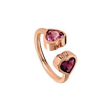 Ringe, Roségold, ColorConcept by Natalie Doppel Herz Ring