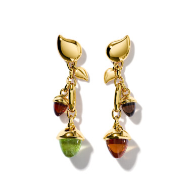         Gelbgold, Ohrringe, Tamara Comolli MIKADO Ohrringe Dangling 2 Acorns 'Indian Summer'