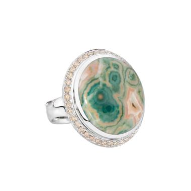 Ringe, Weißgold, Tamara Comolli OCEAN JASPER Ring