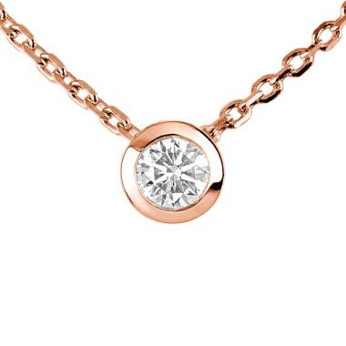 Halsschmuck, Roségold, Ruppenthal Collier Solitär