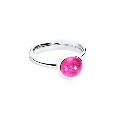 Ringe, Weißgold, Tamara Comolli BOUTON Ring small rosa  Turmalin