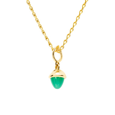         Gelbgold, Halsschmuck, Tamara Comolli MIKADO Flamenco Anhänger mit Chrysoprase