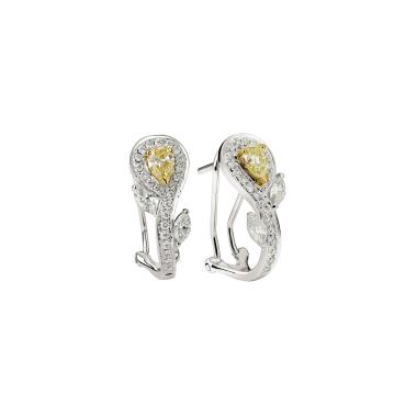 Ohrringe, Weißgold, Ruppenthal Ohrstecker Diamanttropfen