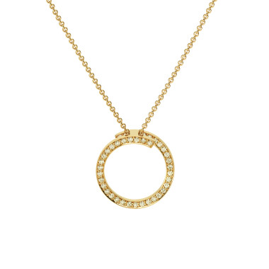         Gelbgold, Halsschmuck, Schmuckwerk Saturn Anhänger mit Halskette