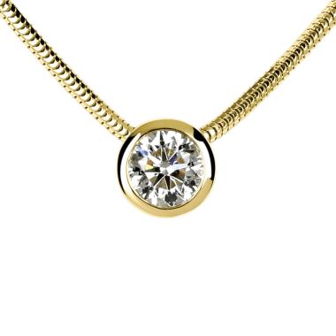 Halsschmuck, Gelbgold, Ruppenthal Collier Solitär