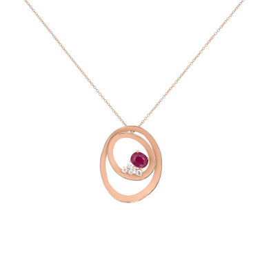         Roségold, Halsschmuck, Cammilli Dune Solar Color Collier