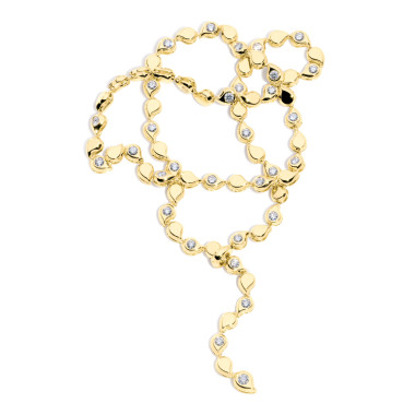         Gelbgold, Halsschmuck, Tamara Comolli SNOWFLAKES Alternating Rivière Collier 'Classic'