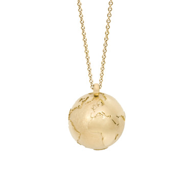 Gelbgold, Halsschmuck, Schmuckwerk Anhänger Meine Welt mit Halskette