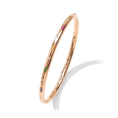 Armschmuck, Roségold, Tamara Comolli GYPSY Armspange Candy Pavé  medium