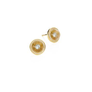 Ohrringe, Gelbgold, Schmuckwerk Glasklar Ohrstecker