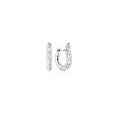 Ohrringe, Weißgold, Tamara Comolli SIGNATURE Hoop Ohrringe small