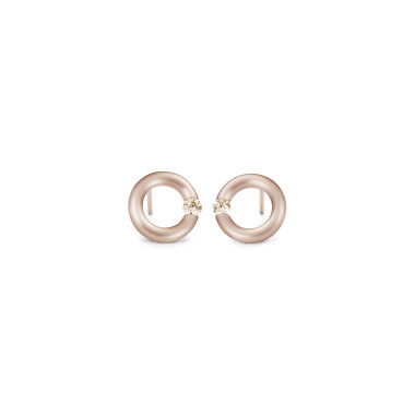 Ohrringe, Roségold, Niessing Spannring® Ohrstecker 