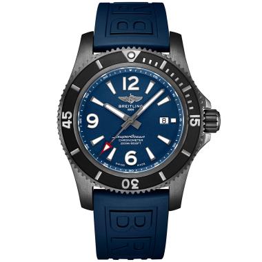 Herrenuhr, Automatik, Breitling Superocean Automatic 46 Black Steel
