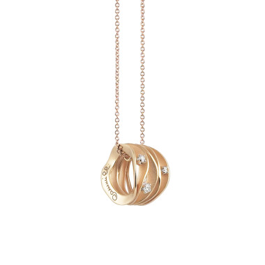         Roségold, Halsschmuck, Cammilli Dune Anhänger mit Halskette
