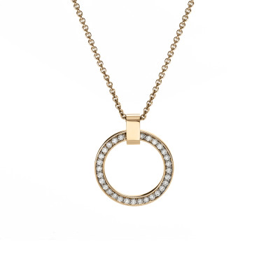         Gelbgold, Halsschmuck, Schmuckwerk Anhänger Saturn mit Halskette