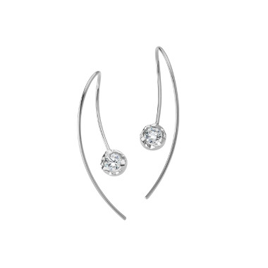 Ohrringe, Weißgold, Schmuckwerk Alpen Ohrhänger