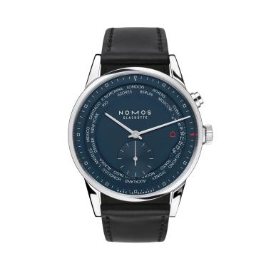 Automatik, NOMOS Glashütte Zürich Weltzeit nachtblau