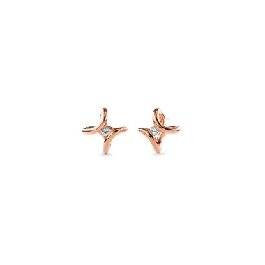 Ohrringe, Rotgold, Niessing Spannring® Ära Ohrstecker