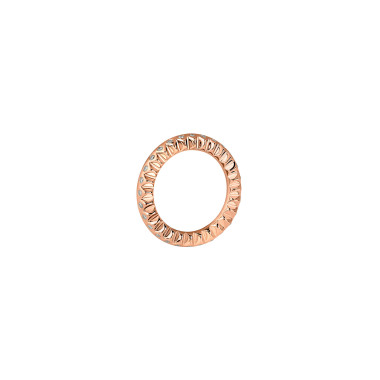 Armschmuck, Roségold, Zig Zag by Natalie Zig Zag Kreis-Anhänger mit seitlichen Brillanten