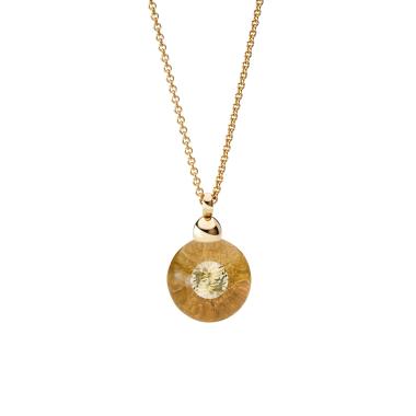 Halsschmuck, Rotgold, Schmuckwerk Glasklar Anhänger mit Halskette