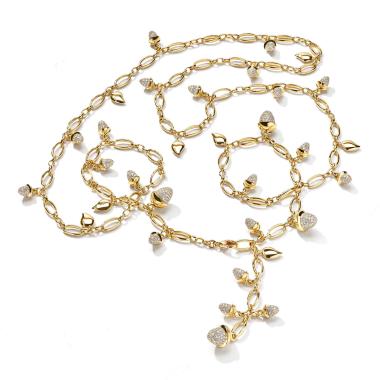 Halsschmuck, Gelbgold, Tamara Comolli Lange MIKADO Kette