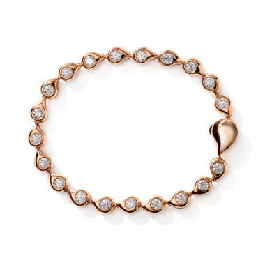         Roségold, Armschmuck, Tamara Comolli SNOWFLAKES Rivière Armband 'Blush' 