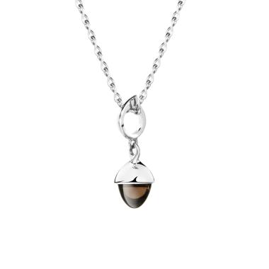 Halsschmuck, Weißgold, Tamara Comolli MIKADO Anhänger Flamenco Smoky Quartz