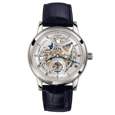 Unisex, Handaufzug, Glashütte Original Senator Mondphase 
Skelettierte Edition